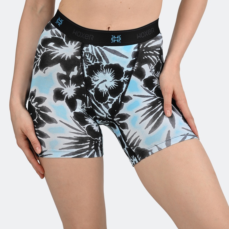 Baller High Waisted Hawaiian Flora Blur
