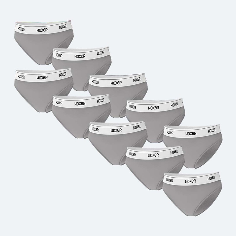 Bikini Heather Grey 10-Pack