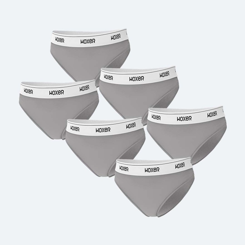 Bikini Heather Grey 6-Pack