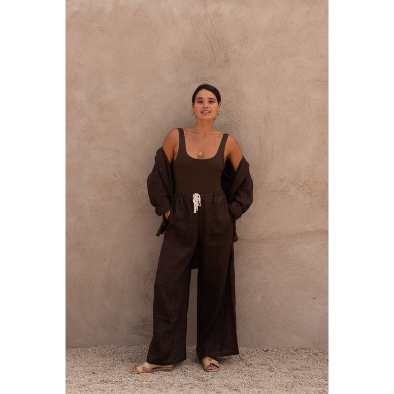 Linen Long Sleeve Shirt – Arabica // PRE-ORDER