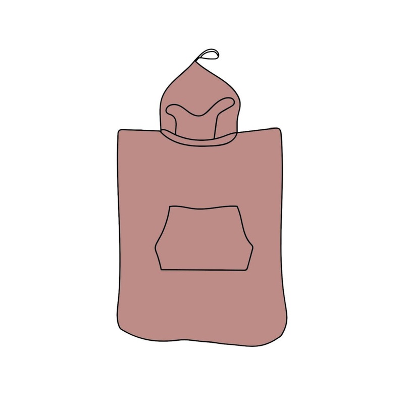Poncho towel – Peach Beige