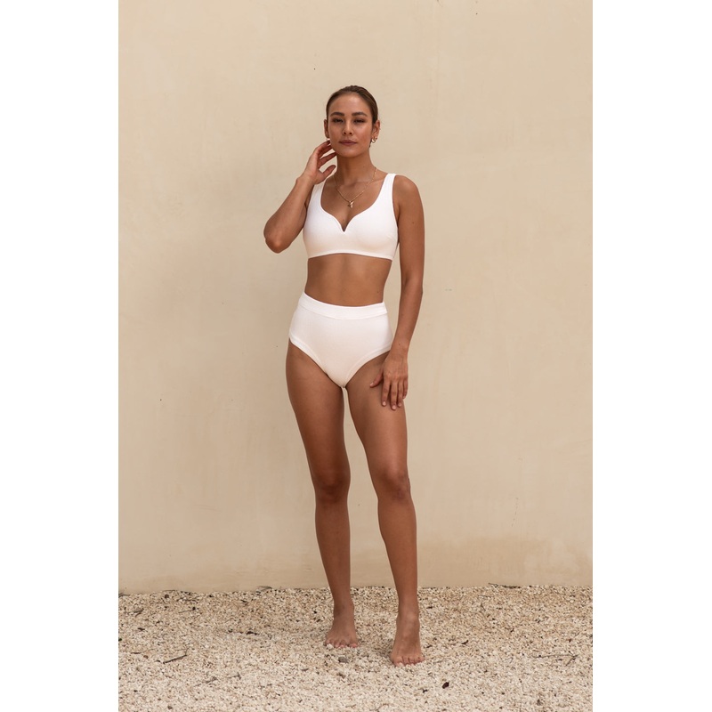 V-Wire Top in Waffle – Bianco