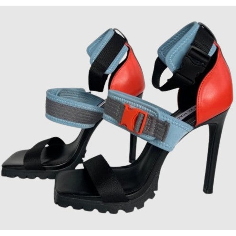 BLACK & BLUE ANKLE STRAP HEELS – REBOOTED – SM REBOOTED
