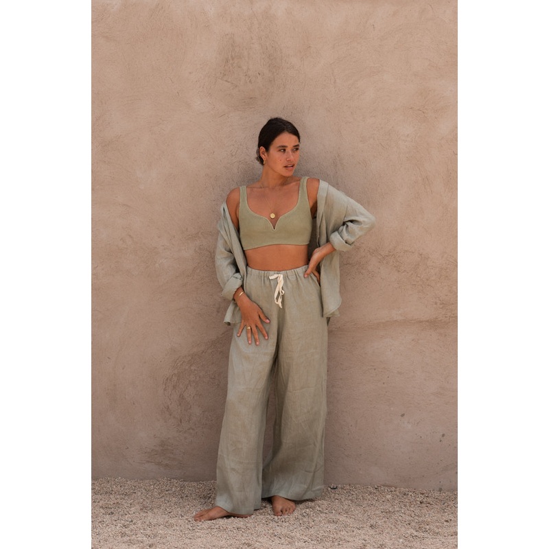 Linen Pants – Lichen // PRE-ORDER