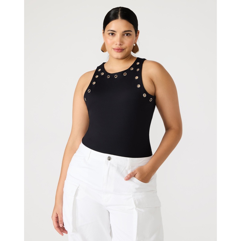 NICO GROMMET BODYSUIT BLACK