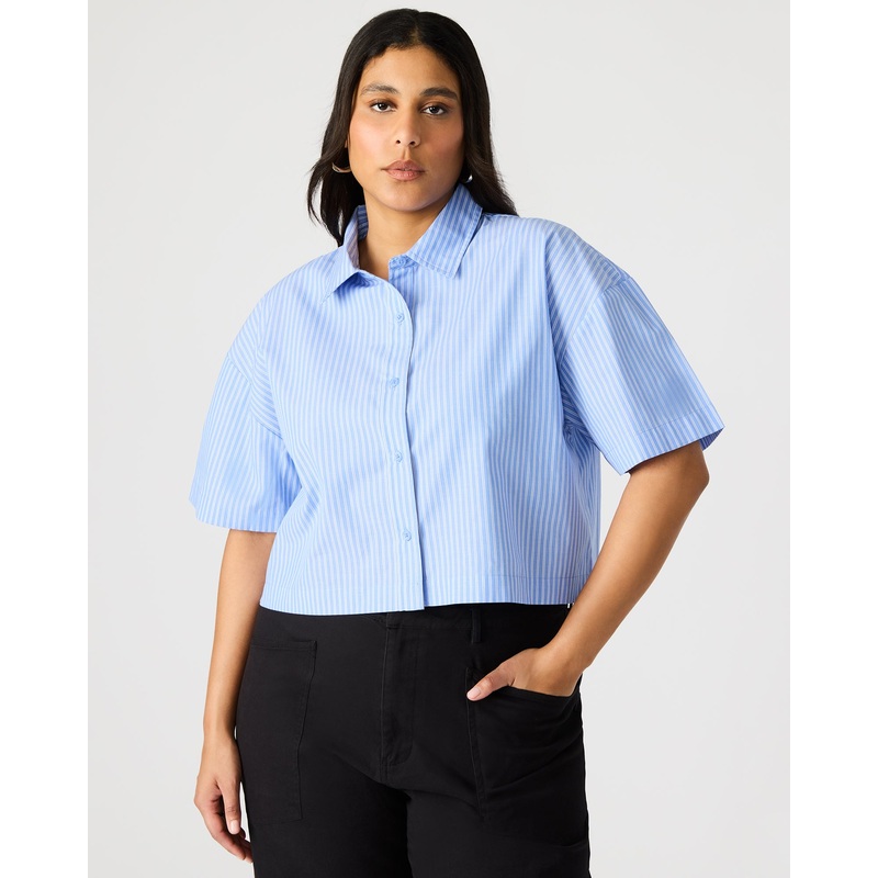 TULA TOP BLUE/WHITE