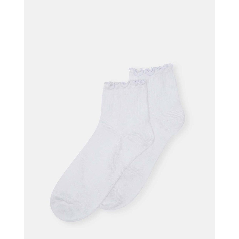 LETTUCE EDGE ANKLET WHITE
