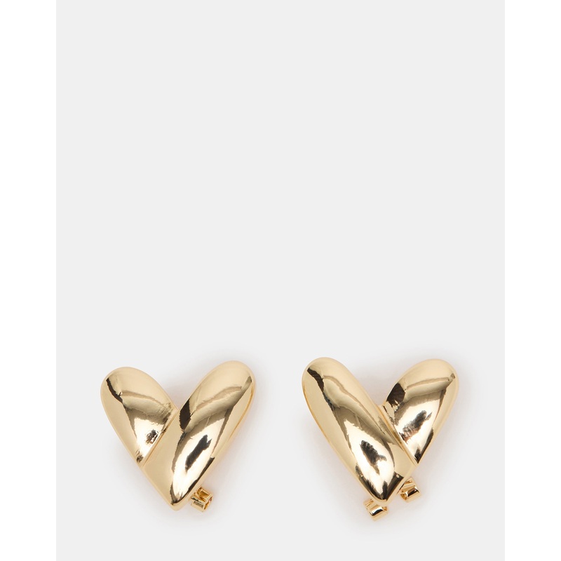 HEART STUD EARRINGS GOLD