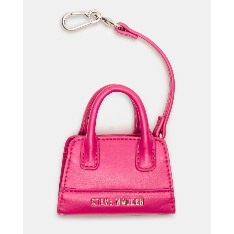 MICRO TOTE BAG CHARM FUCHSIA