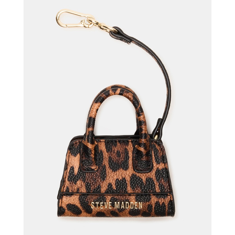 MICRO TOTE BAG CHARM LEOPARD