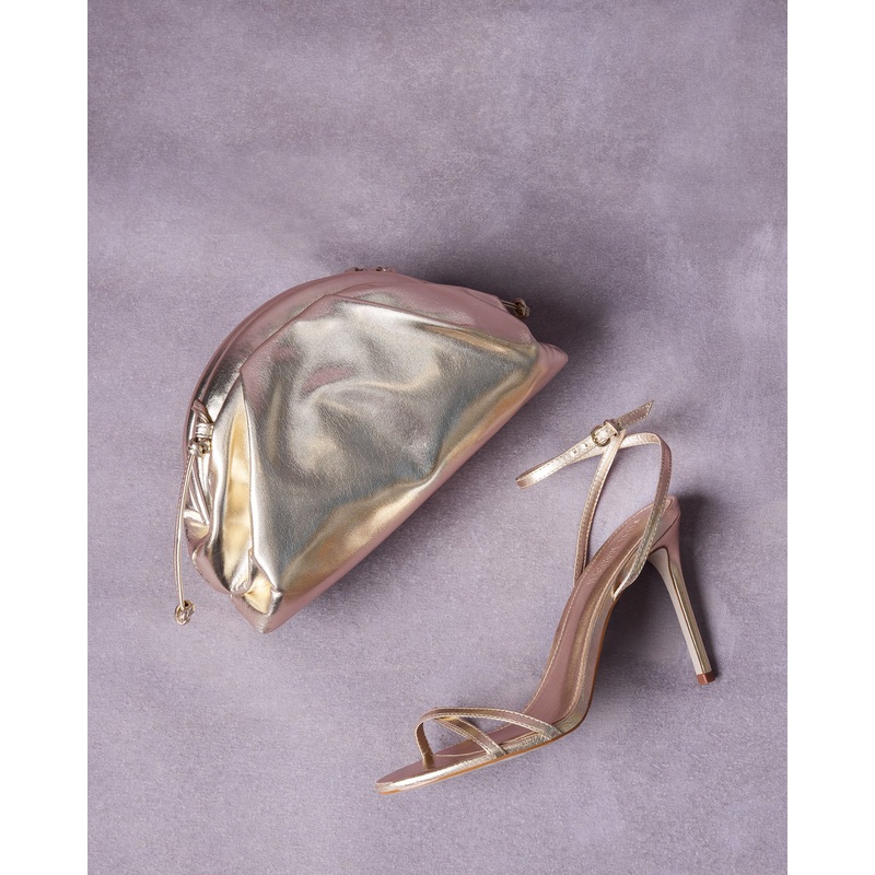 JYPSEY HEEL AND HAILEE BAG GOLD BUNDLE