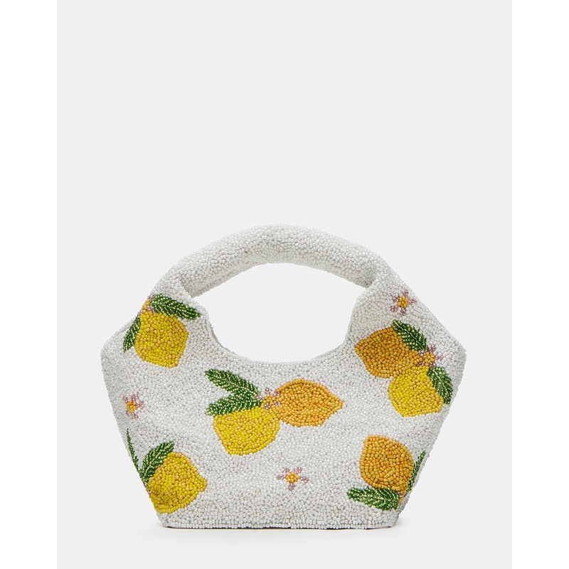 KINSLEY BEADED BAG LEMON