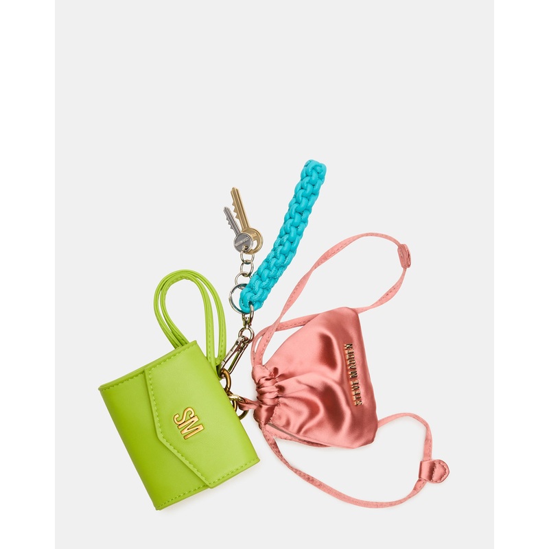 TRAVEL BAG CHARM GREEN MULTI