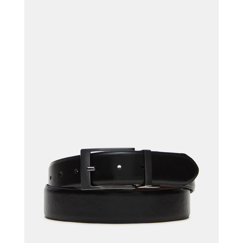 MEN’S REVERSIBLE BURNISHED BELT BLACK/BROWN