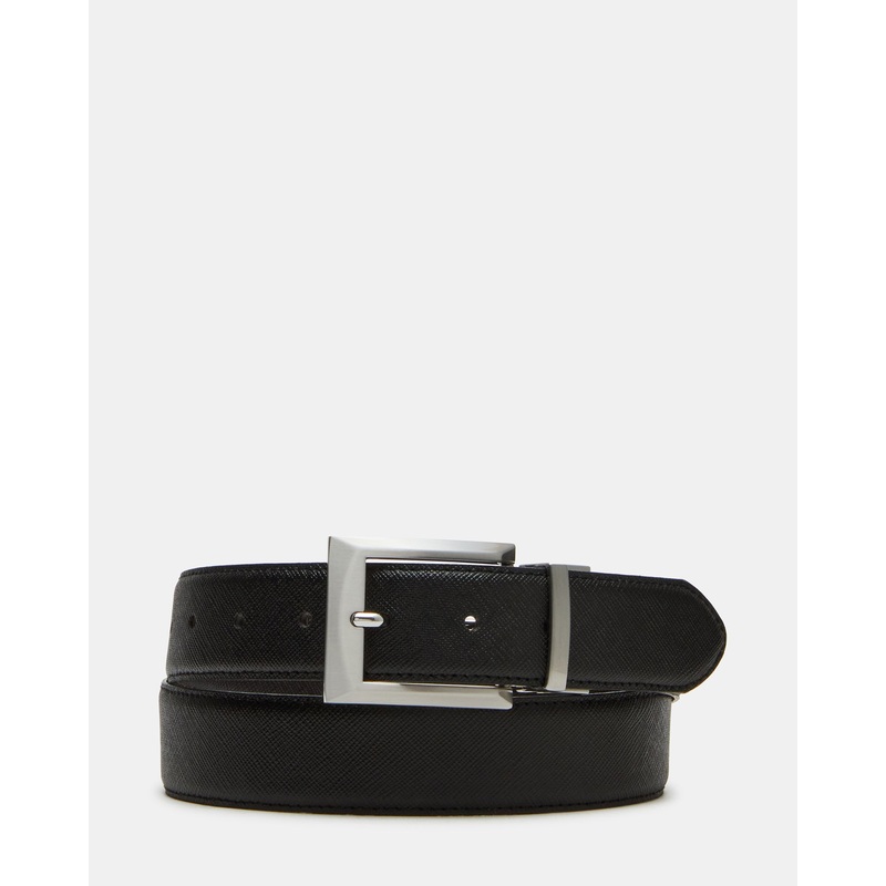 MEN’S REVERSIBLE SAFFIANO BELT BLACK/BROWN