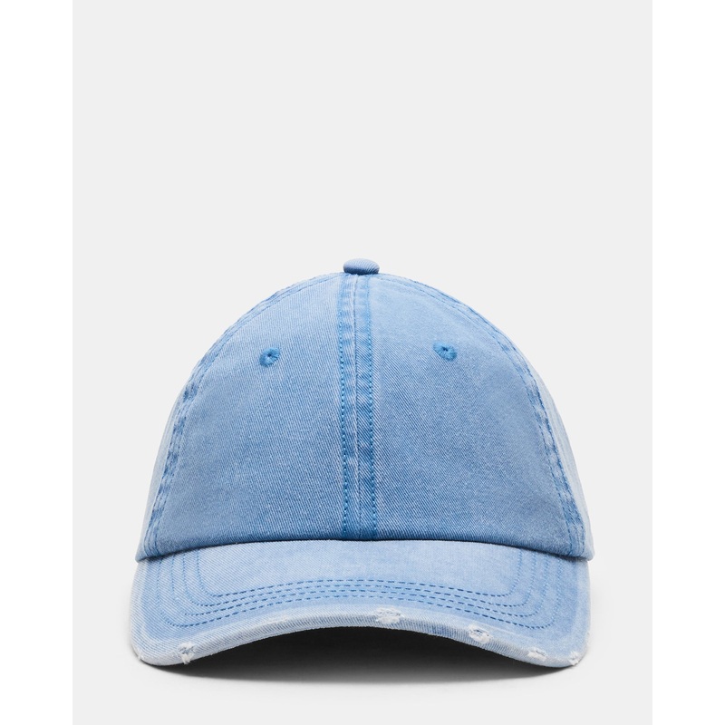 DISTRESSED BASEBALL CAP DENIM FABRIC