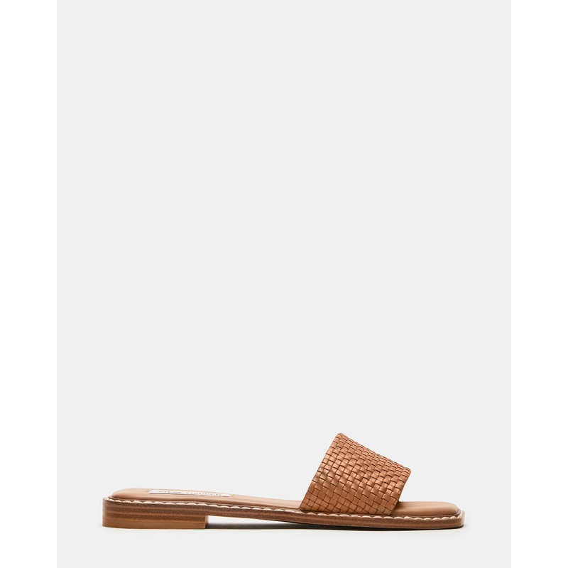 SANDRA WOVEN TAN LEATHER
