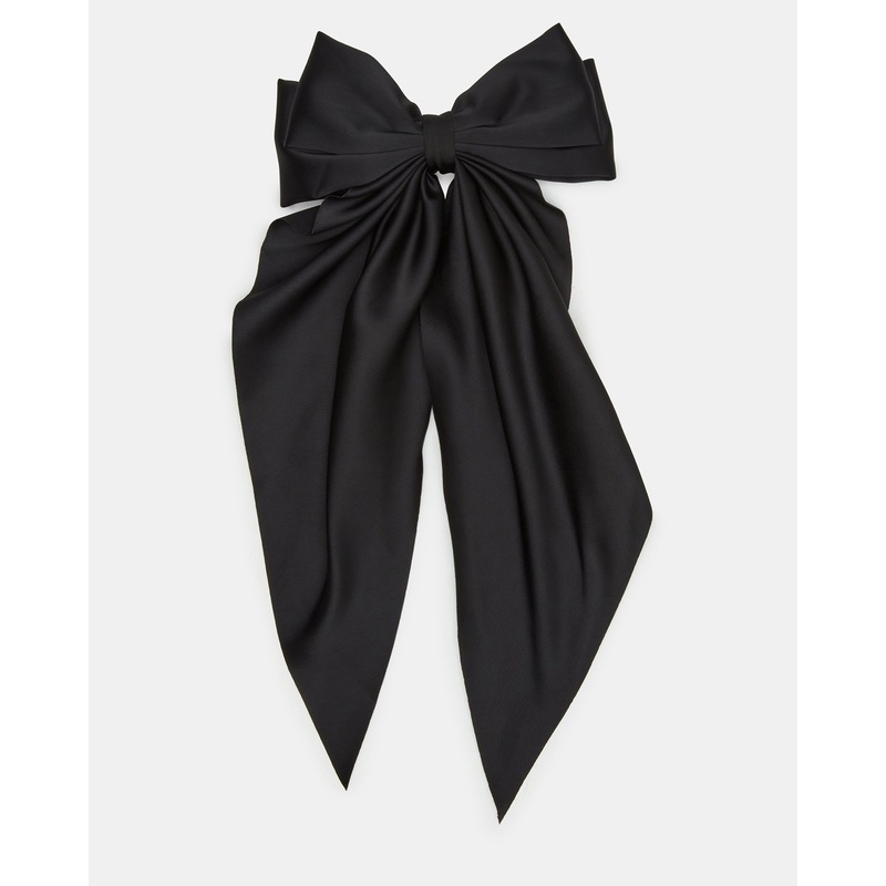 SATIN HAIR BOW BLACK