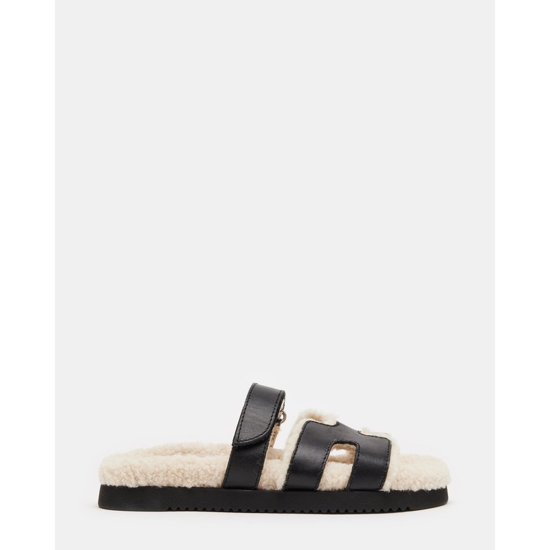 MAYVEN FAUX FUR BLACK LEATHER