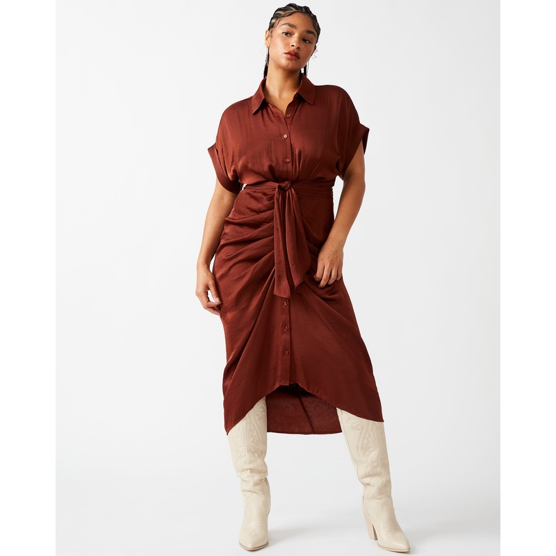 TORI DRESS BROWN