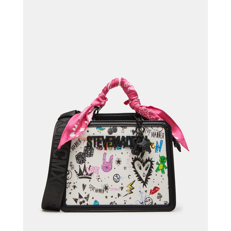 EVELYN BANDANA BAG BLACK MULTI