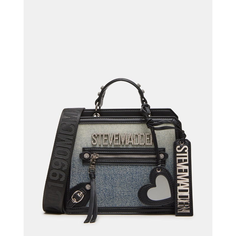EVELYN CHARMS BAG DENIM FABRIC