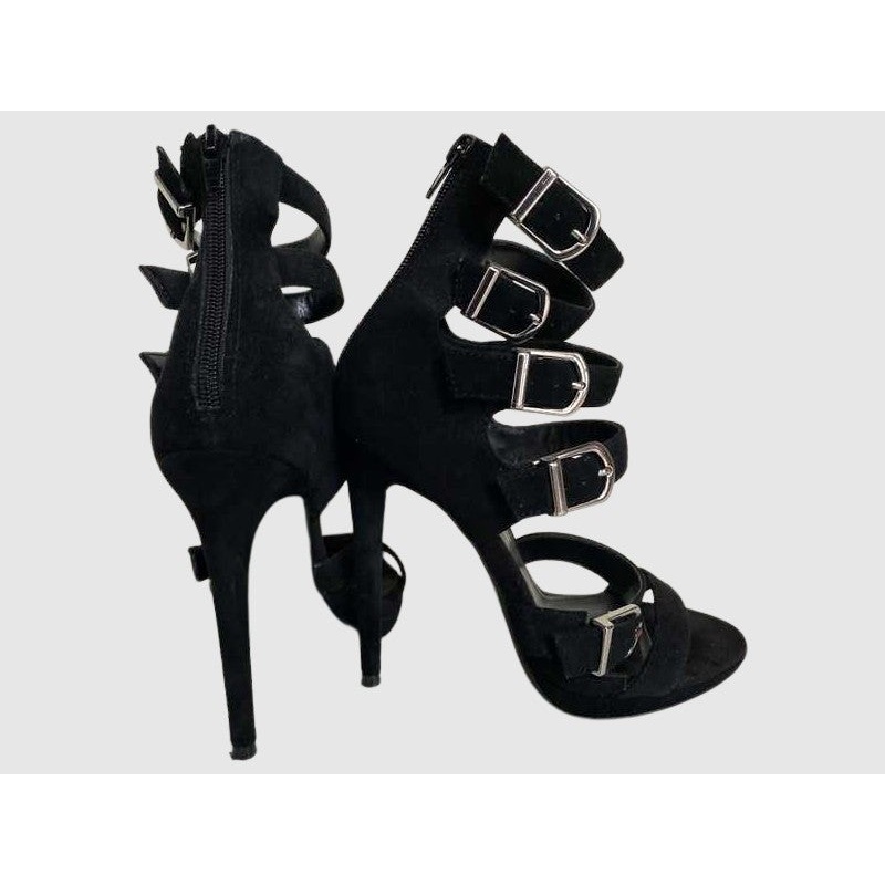 BUCKLE STRAP STILETTOS IN BLACK – SM REBOOTED