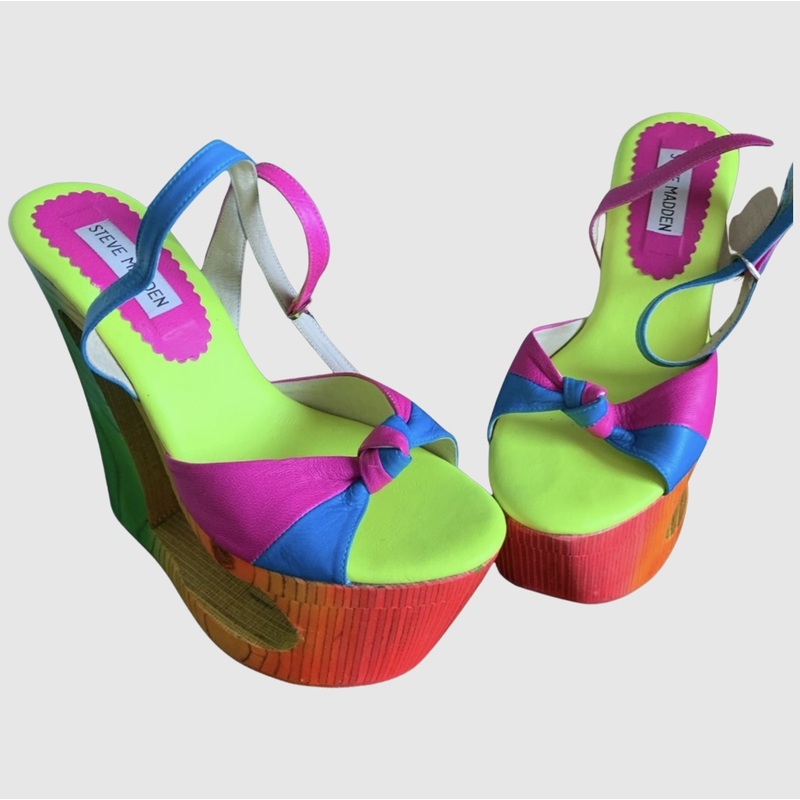 RETRO RAINBOW LEATHER PLATFORMS – SM REBOOTED