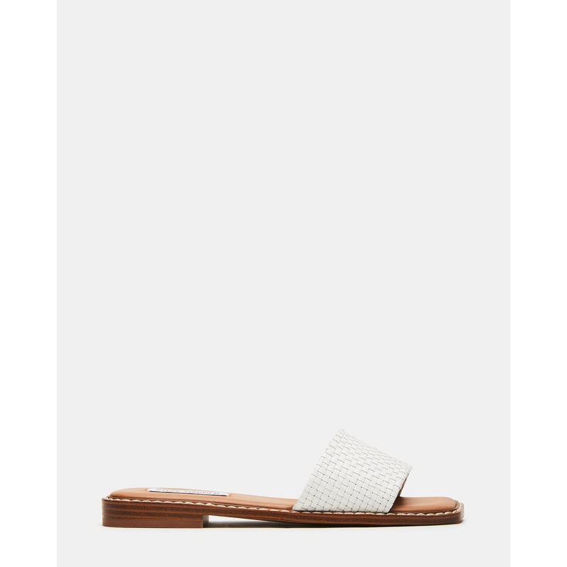 SANDRA WOVEN WHITE LEATHER