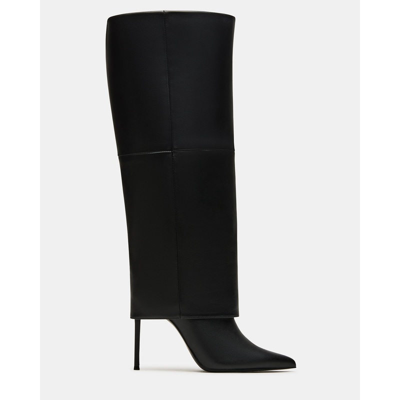 SMITH BLACK LEATHER WIDE CALF