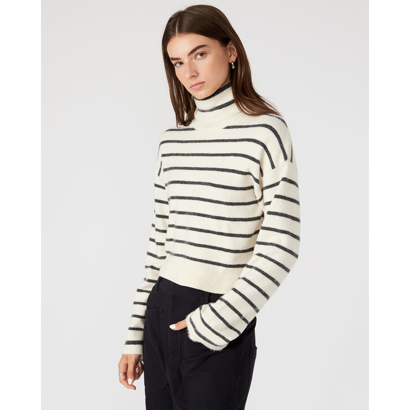NARSHA SWEATER WHITE/BLACK