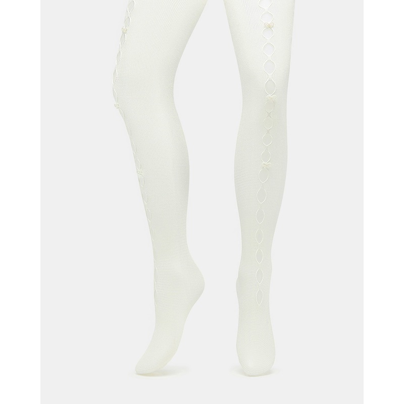 FISHNET PEARL TIGHTS OFF-WHITE