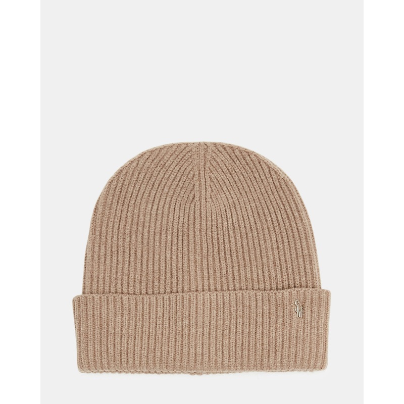 CLASSIC RIBBED KNIT BEANIE CAMEL