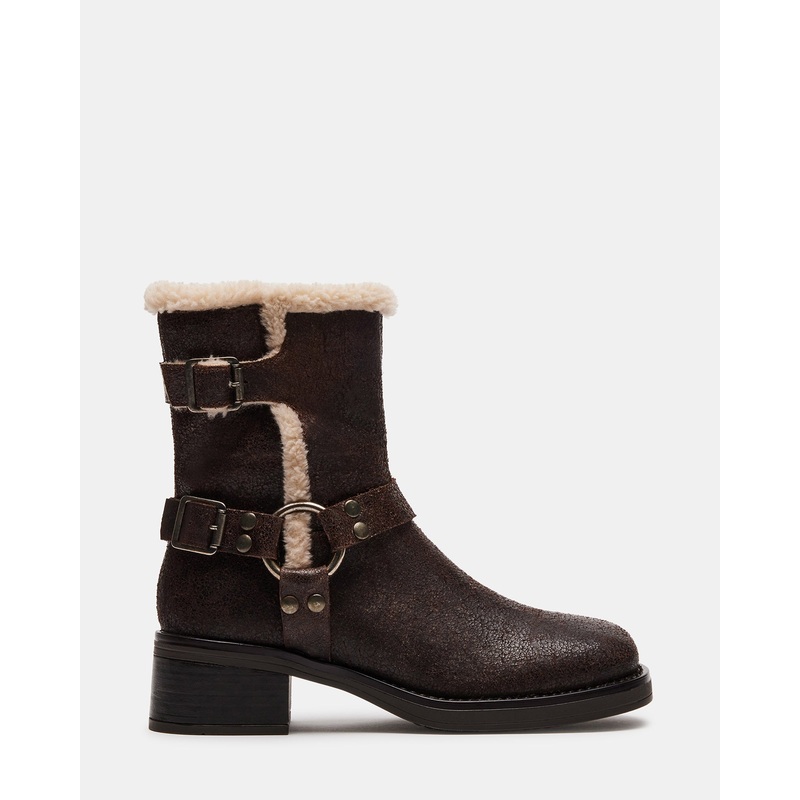 BRIXTON FUR BROWN DISTRESSED