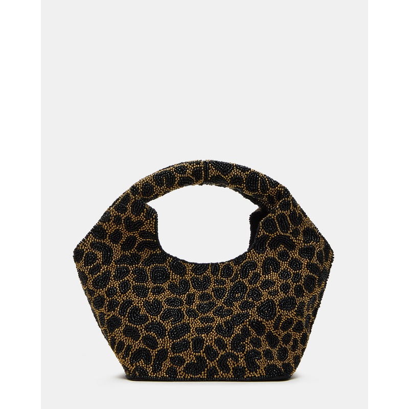 KINSLEY BEADED BAG LEOPARD