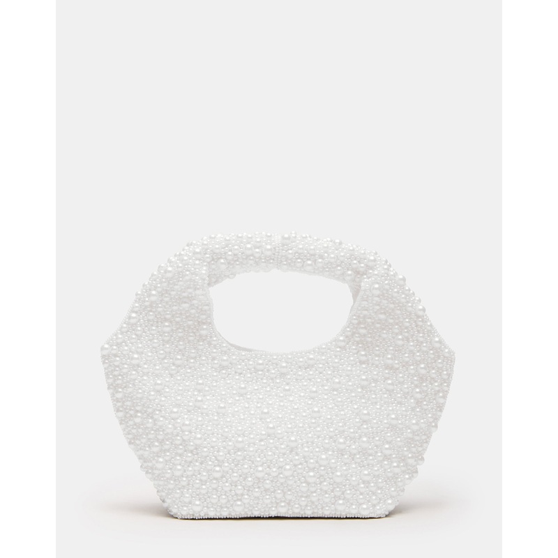 KINSLEY BEADED BAG WHITE