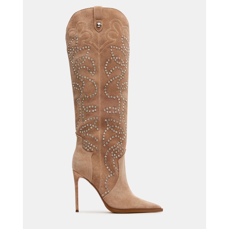 TYRANT TAUPE SUEDE RHINESTONES