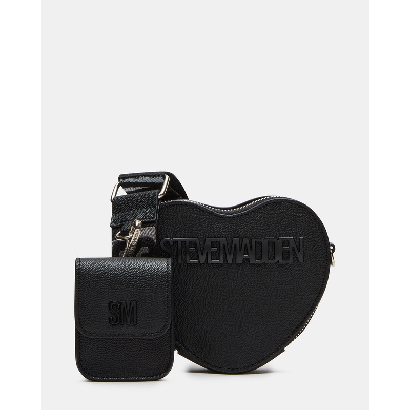 HEART CROSSBODY BLACK