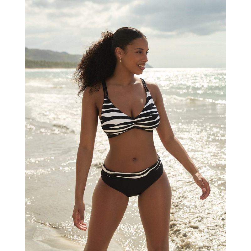 Sarah D, DD, E & F Cup Top – WILD WONDERS-Black
