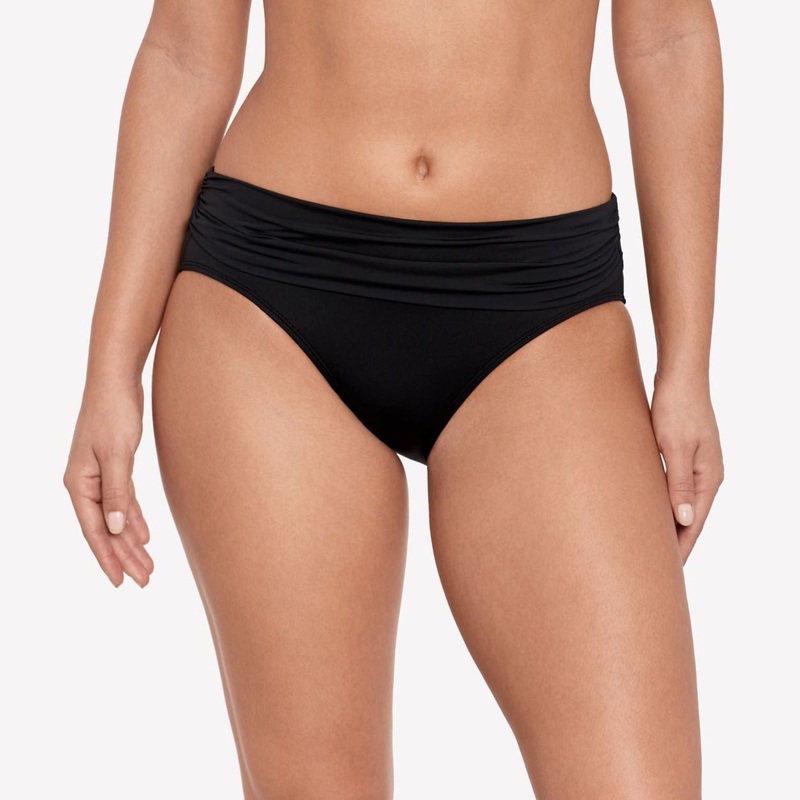 Beach Club Solids Shirred Banded Bottom – 20101053