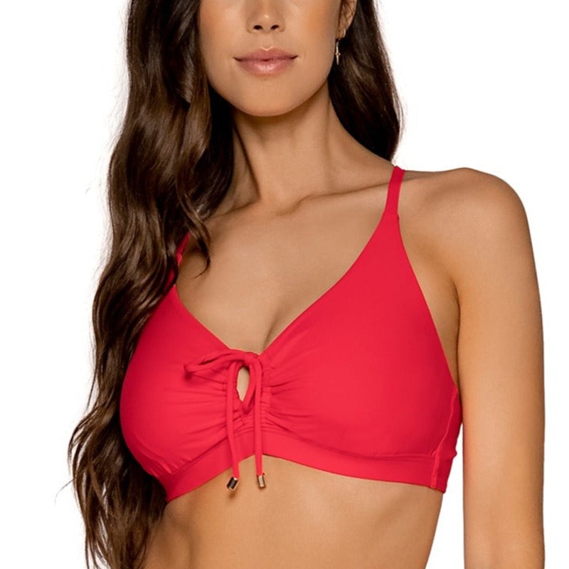 Kauai Keyhole Bikini Top – 54 – Geranium