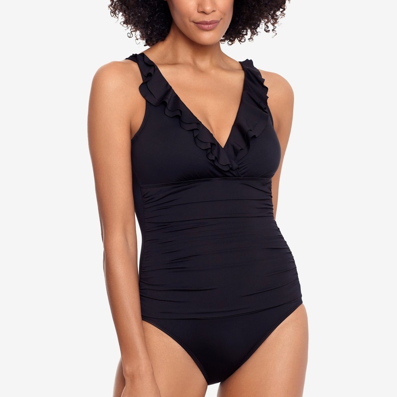 Ruffled Surplice One-Piece – 20101010