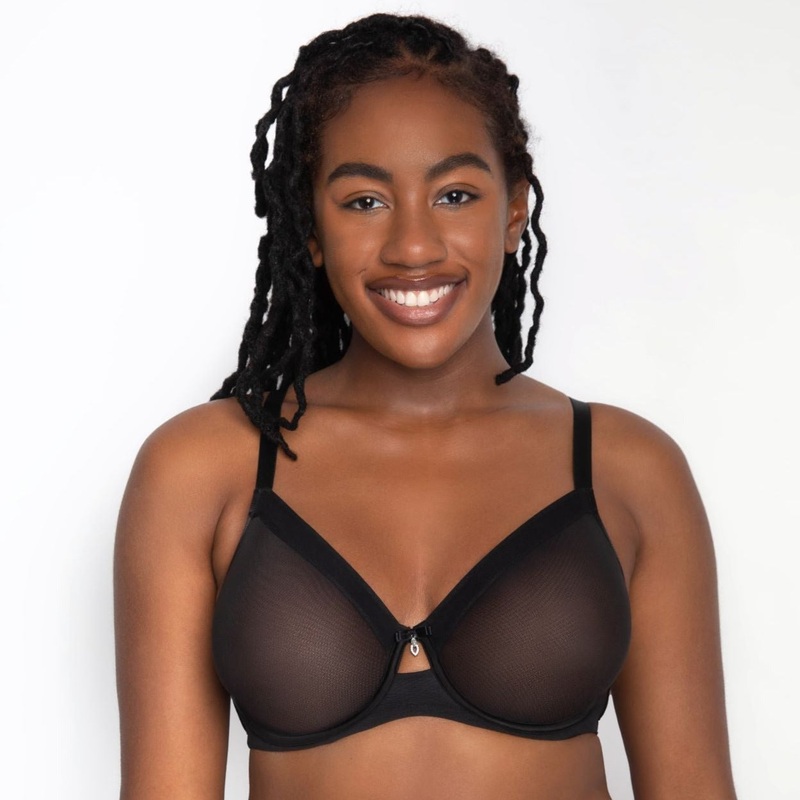 Sheer Mesh Unlined Bra – 1311 – Black