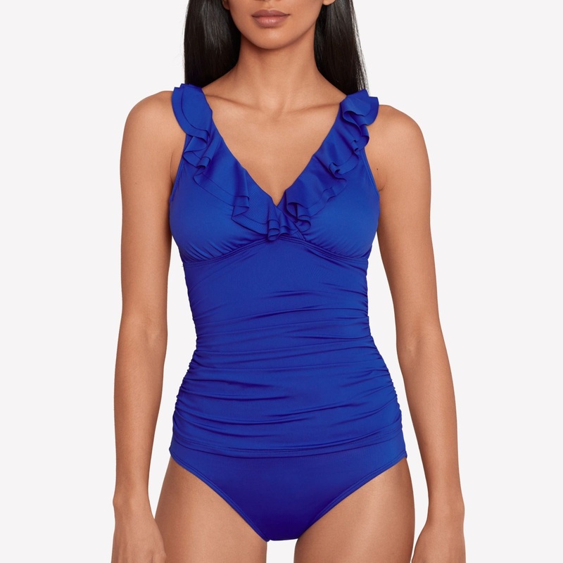 Beach Club Solids Ruffle One Piece – 20101010 – Sapphire