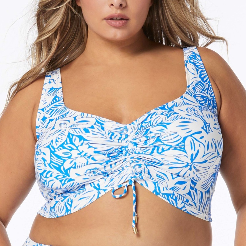Elevate Bra Sized Shirred Underwire Bikini Top – U1B461 – Bungalow Floral
