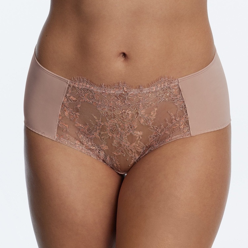 Entice Front Lace Brief – 378143 – Romance Rose Gold