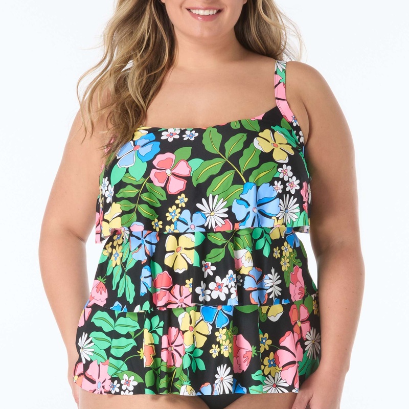 Jane Ruffle TankIni – HW2F096 – Midnight Garden
