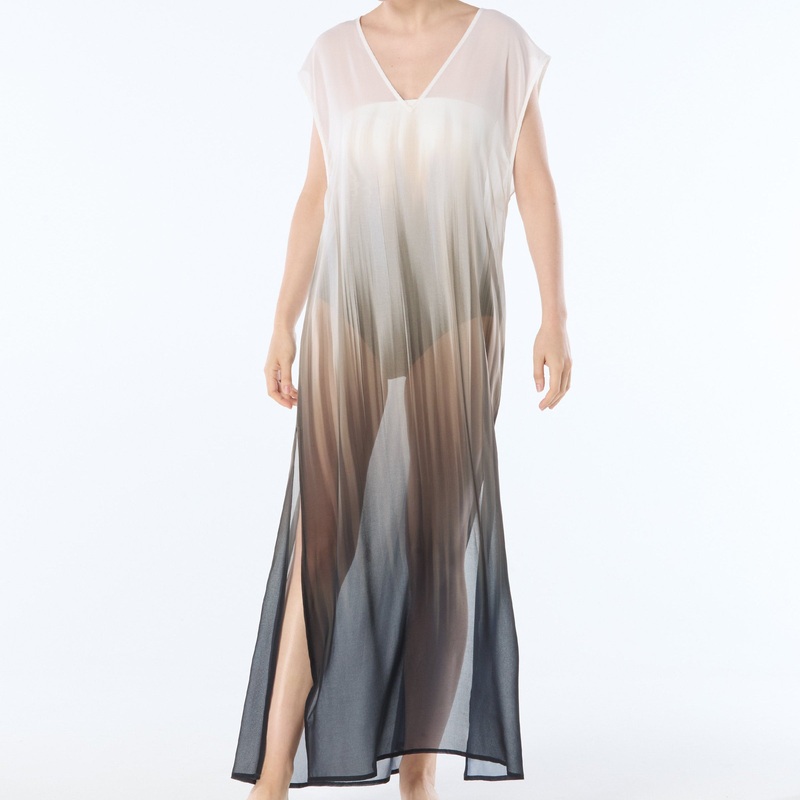 V-Neck Long Cover-Up – 6U986 – Midnight Ombre