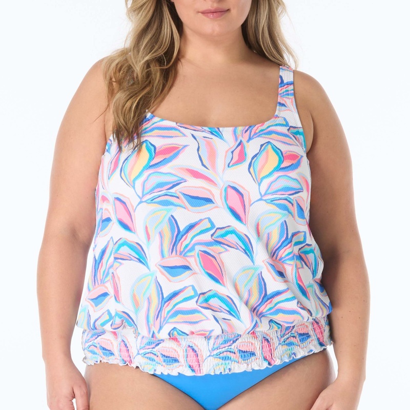 Brandy Plus Textured Tankini Top – HW4H352 – Bora Bora