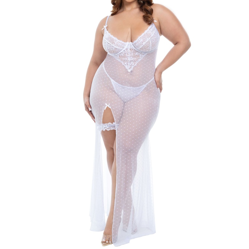 Curvy Livia Sheer Bridal Gown – 76-12000X